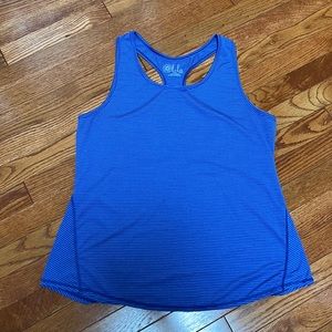 Lola by AFG Womens Activewear Blue Sleeveless Racerback Workout Tank Top. Size L